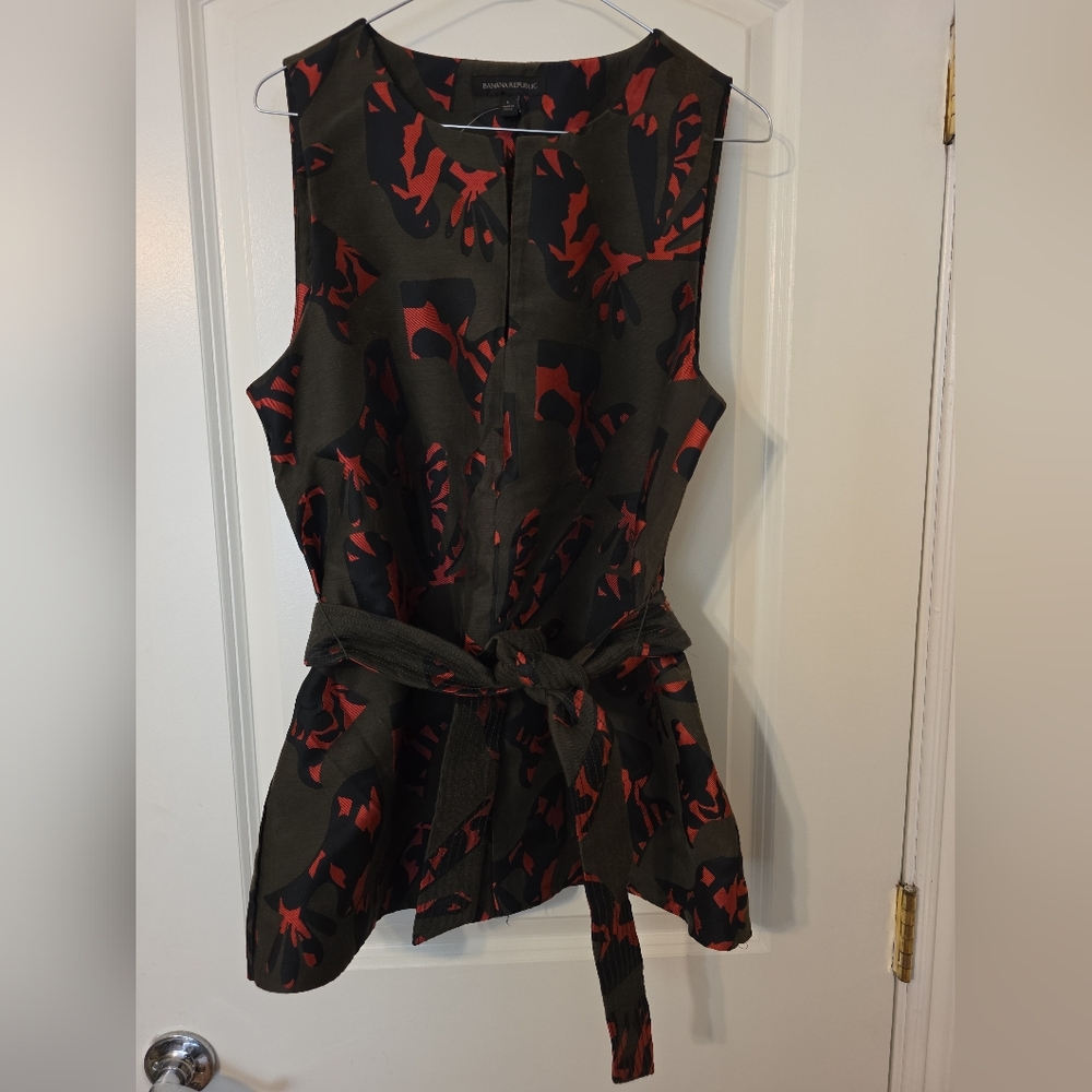 NWOT BANANA REPUBLIC Luxe Tie Top L